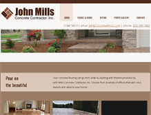 Tablet Screenshot of johnmillsconcrete.com